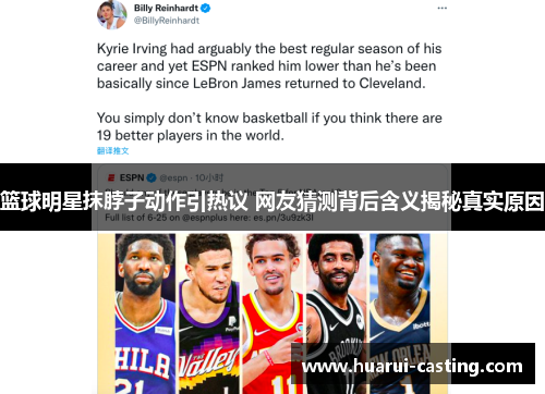 篮球明星抹脖子动作引热议 网友猜测背后含义揭秘真实原因